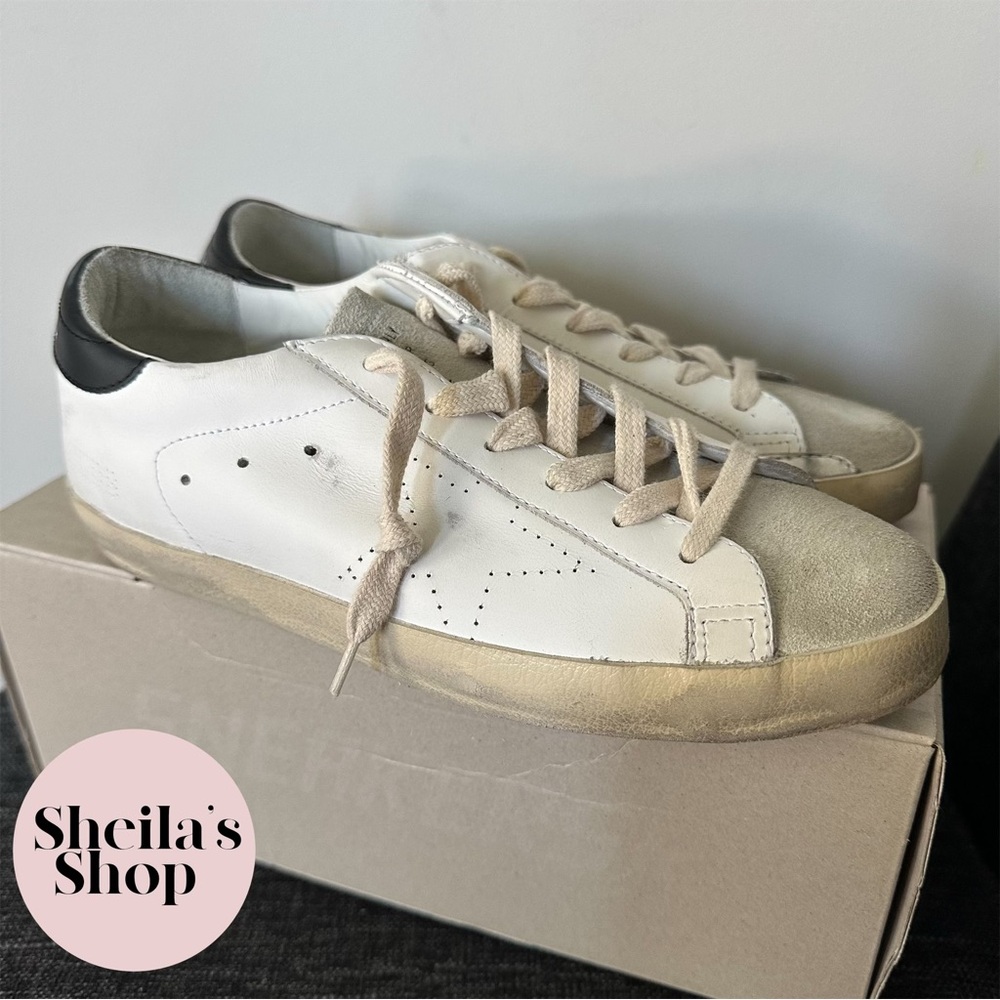 NIB Golden Goose Deluxe Brand GGDB Leather Super-Star Sneakers, Sizes 38 & 39